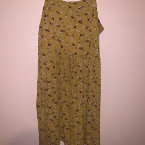 Pretty mustard colored floral dress
